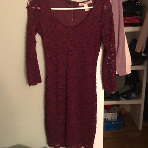 maroon dress